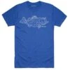 Simms Bass Line T Shirt -Simms || Orvis || Patagonia Sales 13434 936 Bass Line Tee Royal Heather Front