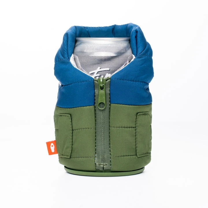 Puffin Drinkwear The Puffy Vest Olive Green Sailor Blue 3 Puffin Drinkwear The Puffy Vest Olive Green Sailor Blue
