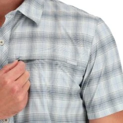 Simms Stone Cold Shortsleeve Shirt -Simms || Orvis || Patagonia Sales 211 simms stone cold shortsleeve shirt steel blue storm ombre plaid 04