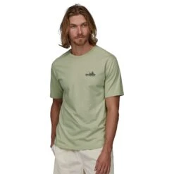Patagonia Mens '73 Skyline Organic T-Shirt -Simms || Orvis || Patagonia Sales 231 patagonia mens 73 skyline organic t shirt salvia green 04 eaf1aa7e 95a5 4269 aff2 201bbc06340d