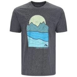 Simms Mtn River Stream T-Shirt -Simms || Orvis || Patagonia Sales 231 simms mtn river stream t shirt titanium heather 01