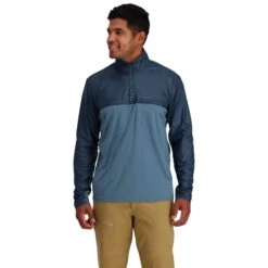 Simms SolarFlex Wind Half Zip Shirt -Simms || Orvis || Patagonia Sales 231 simms solarflex wind half zip shirt neptune midnight 02
