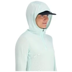 Simms Women's SolarFlex 1/4 Zip Hoody -Simms || Orvis || Patagonia Sales 231 simms womens solarflex 1 4 zip hoody sea breeze 04