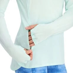 Simms Women's SolarFlex 1/4 Zip Hoody -Simms || Orvis || Patagonia Sales 231 simms womens solarflex 1 4 zip hoody sea breeze 06