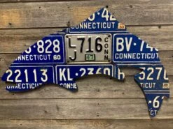 Cody Richardson Art - Connecticut Antique Trout License Plate Art