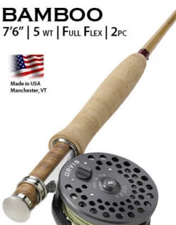 ORVIS BAMBOO ADIRONDACK 7ft 6in 5wt - 2pc FULL FLEX -Simms || Orvis || Patagonia Sales 9732SF5outfit
