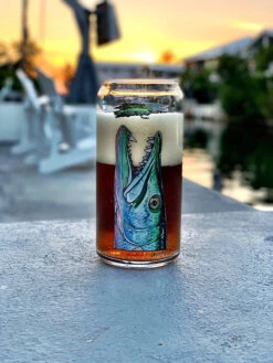 DeYoung Beer Can Pilsner Glass -Simms || Orvis || Patagonia Sales BarracudaBeerCanGlass2Web