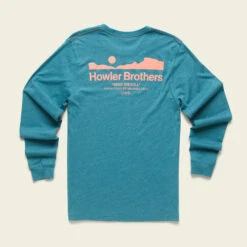 Howler Brothers Select Longsleeve T Sale -Simms || Orvis || Patagonia Sales F22 LS Tee Howler Arroyo Petrol Heather Flat Back 1000x1000 crop center.progressive ca9338d6 979d 474a 8fc6 8bbe6edeb357