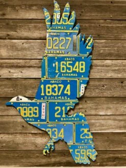 Cody Richardson Art - Bahamas White Crown Pigeon License Plate Art