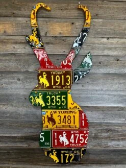 Cody Richardson Art - Wyoming Pronghorn Antelope License Plate Art