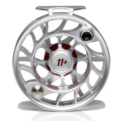 Hatch Iconic 11 Plus Fly Reel -Simms || Orvis || Patagonia Sales Iconic11PlusReelClearRedLargeArborBack