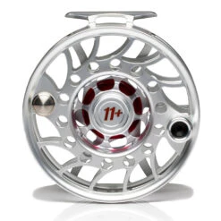 Hatch Iconic 11 Plus Fly Reel -Simms || Orvis || Patagonia Sales Iconic11PlusReelClearRedMidArborBack