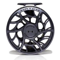 Hatch Iconic 11 Plus Fly Reel -Simms || Orvis || Patagonia Sales Iconic11PlusReelGreyBlackLargeArborFront
