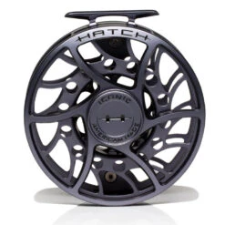 Hatch Iconic 11 Plus Fly Reel -Simms || Orvis || Patagonia Sales Iconic11PlusReelGreyBlackMidArborFront