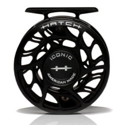 Hatch Iconic 3 Plus Fly Reel -Simms || Orvis || Patagonia Sales Iconic3PlusReelBlackSilverLargeArborFront