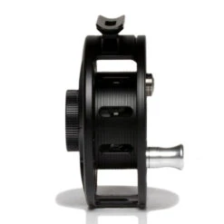 Hatch Iconic 4 Plus Fly Reel -Simms || Orvis || Patagonia Sales Iconic4PlusReelBlackSilverLargeArborSide