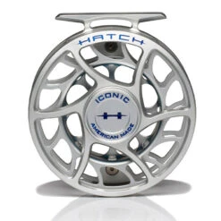 Hatch Iconic 5 Plus Fly Reel -Simms || Orvis || Patagonia Sales Iconic5PlusReelClearBlueLargeArborFront