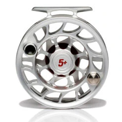 Hatch Iconic 5 Plus Fly Reel -Simms || Orvis || Patagonia Sales Iconic5PlusReelClearRedLargeArborBack