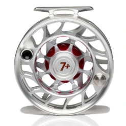 Hatch Iconic 7 Plus Fly Reel -Simms || Orvis || Patagonia Sales Iconic7PlusReelClearRedLargeArborBack