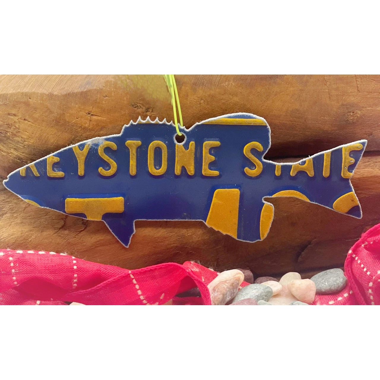 Cody Richardson Art - PA Smallmouth Bass License Plate Christmas Ornament 3 Cody Richardson Art - PA Smallmouth Bass License Plate Christmas Ornament