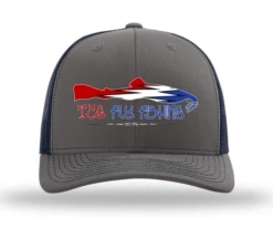 TCO Fly Shop Hat Steal Your Fish Trucker - Charcoal/Columbia Blue