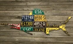 Cody Richardson Art - Mixed State Sailfish License Plate Art