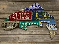 Cody Richardson Art - Montana Vintage Trout License Plate Art